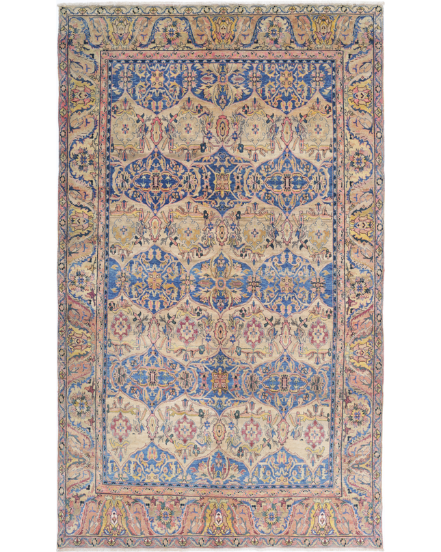 Hand Knotted Agra Wool Rug 5' 10" X 10' 0"