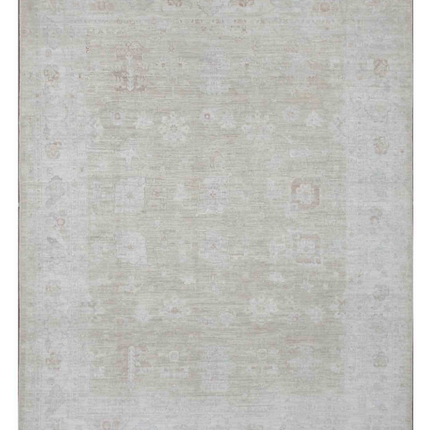 Hand Knotted Oushak Wool Rug 7' 8" X 9' 10"