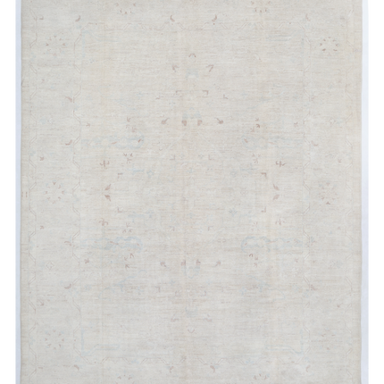 Hand Knotted Oushak Wool Rug 8' 1" X 10' 9"