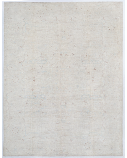 Hand Knotted Oushak Wool Rug 8' 1" X 10' 9"