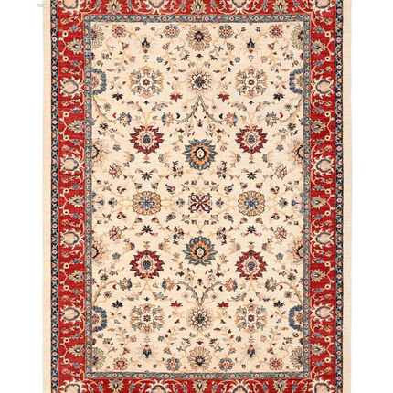 Hand Knotted Ziegler Wool Rug 6' 5" X 9' 5"