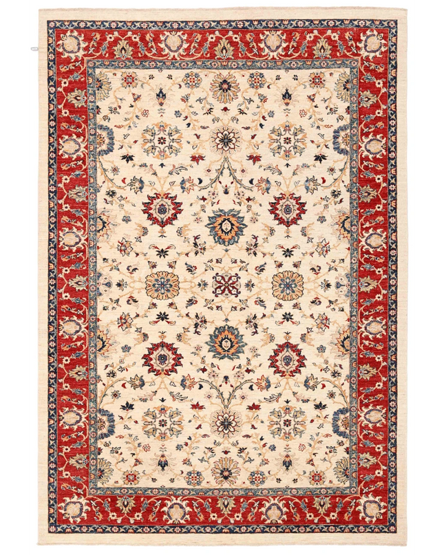 Hand Knotted Ziegler Wool Rug 6' 5" X 9' 5"