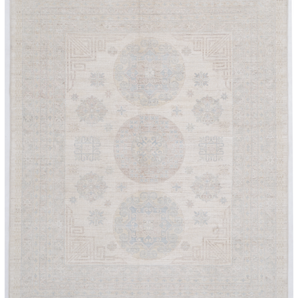 Hand Knotted Khotan Wool Rug 8' 1" X 9' 10"