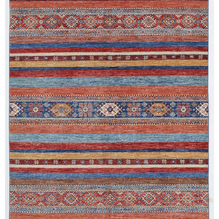 Hand Knotted Khurjeen Wool Rug 5' 0" X 6' 3"