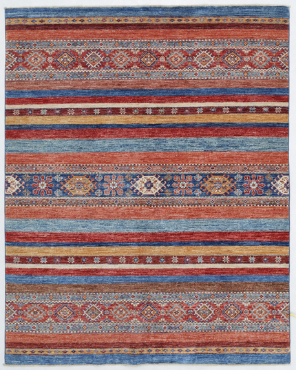 Hand Knotted Khurjeen Wool Rug 5' 0" X 6' 3"
