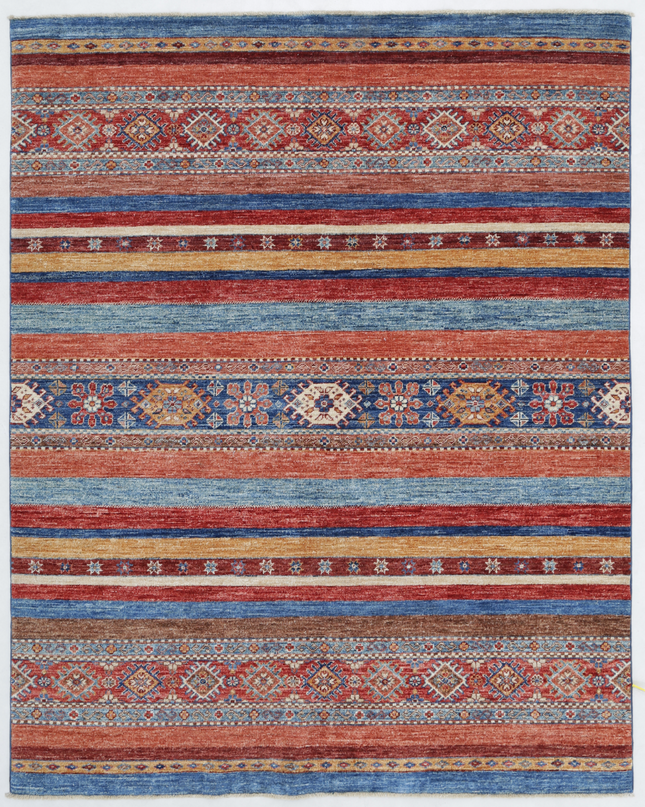 Hand Knotted Khurjeen Wool Rug 5' 0" X 6' 3"
