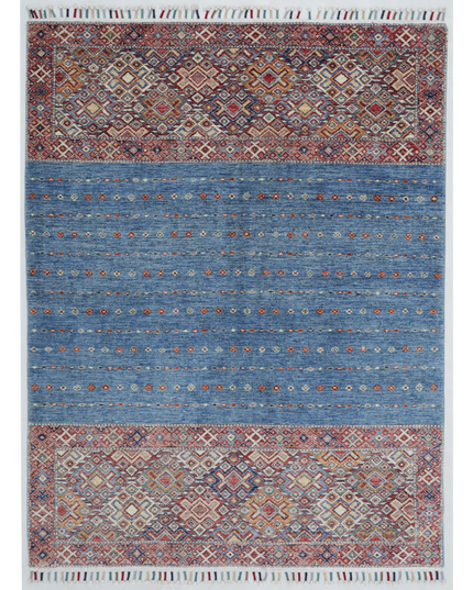 Hand Knotted Khurjeen Wool Rug 5' 0" X 6' 7"