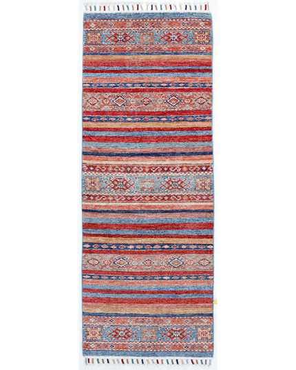 Hand Knotted Khurjeen Wool Rug 2' 0" X 5' 7"