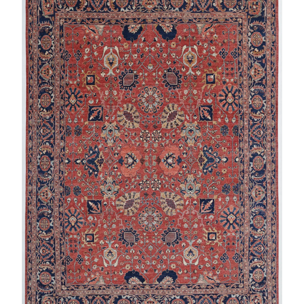 Hand Knotted Ziegler Wool Rug 9' 7" X 13' 5"