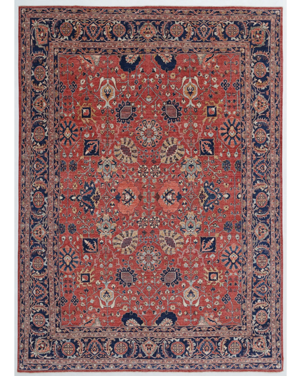 Hand Knotted Ziegler Wool Rug 9' 7" X 13' 5"