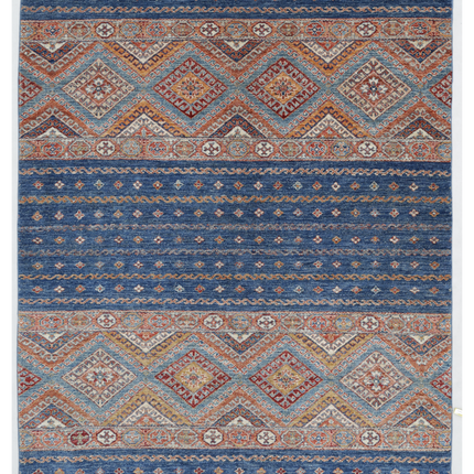 Hand Knotted Khurjeen Wool Rug 4' 11" X 6' 1"