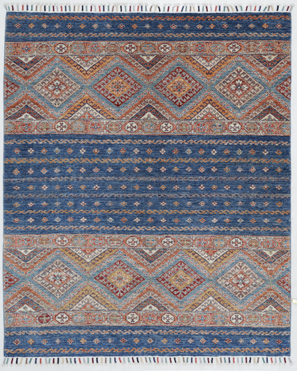 Hand Knotted Khurjeen Wool Rug 4' 11" X 6' 1"