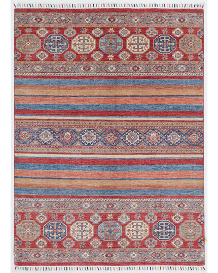 Hand Knotted Khurjeen Wool Rug 5' 9" X 7' 8"