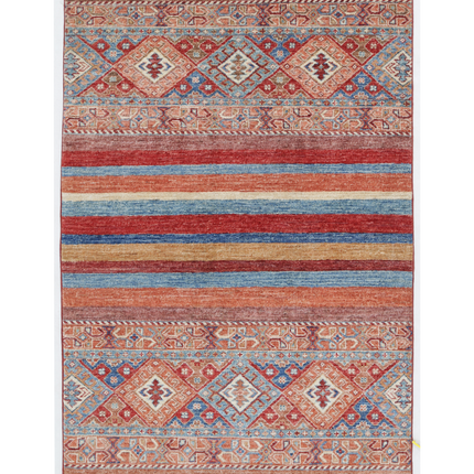 Hand Knotted Khurjeen Wool Rug 3' 3" X 5' 0"