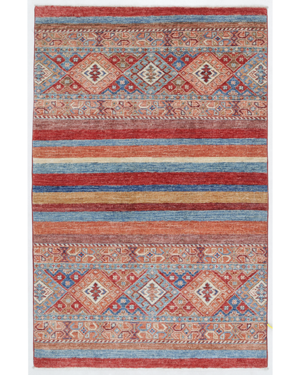 Hand Knotted Khurjeen Wool Rug 3' 3" X 5' 0"