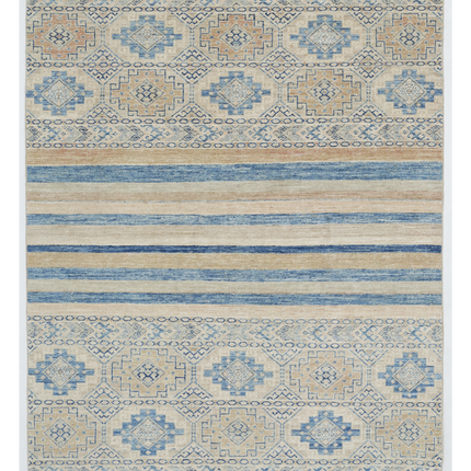 Hand Knotted Khurjeen Wool Rug 4' 11" X 6' 4"