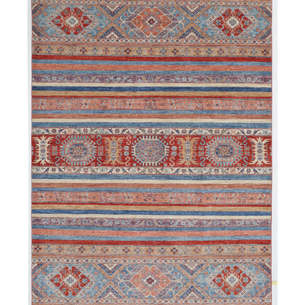 Hand Knotted Khurjeen Wool Rug 5' 8" X 7' 11"