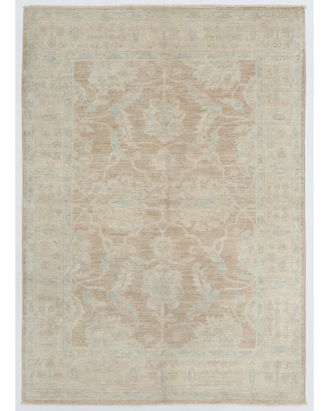 Hand Knotted Serenity Wool Rug 4' 1" X 5' 8"