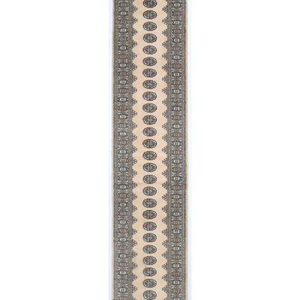 Hand Knotted Bokhara Wool Rug 2' 7" X 11' 11"