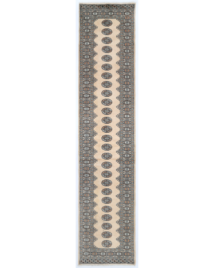 Hand Knotted Bokhara Wool Rug 2' 7" X 11' 11"