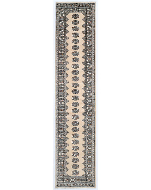 Hand Knotted Bokhara Wool Rug 2' 7" X 11' 11"