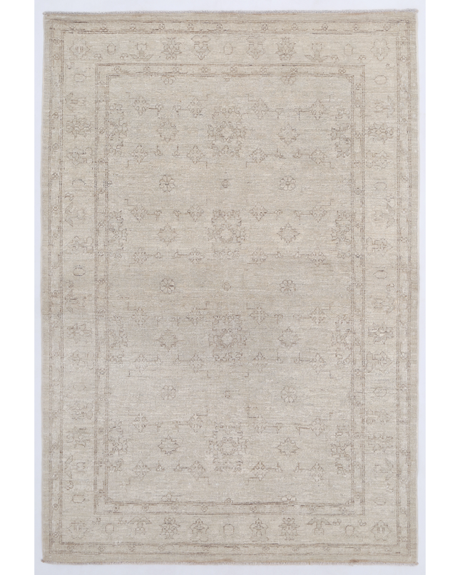Hand Knotted Ziegler Wool Rug 3' 11" X 5' 11"