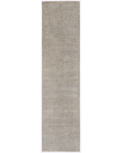 Hand Knotted Overdye Wool Rug 2' 7" X 10' 1"