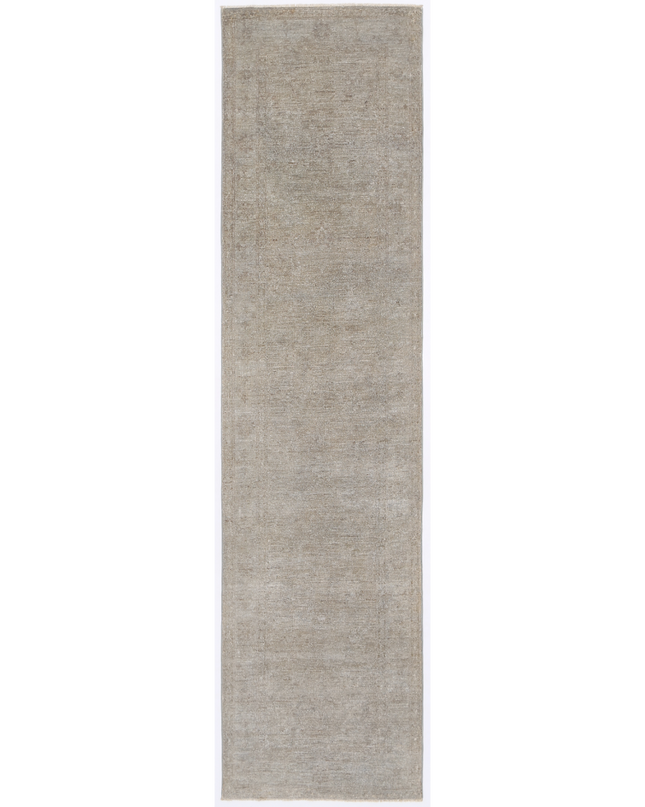 Hand Knotted Overdye Wool Rug 2' 7" X 10' 1"