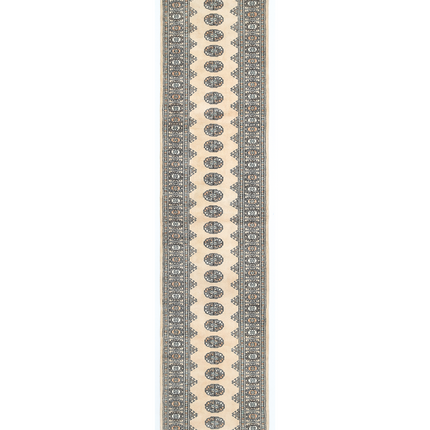 Hand Knotted Bokhara Wool Rug 2' 7" X 11' 10"
