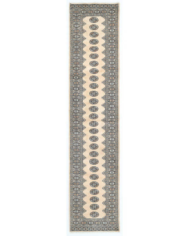 Hand Knotted Bokhara Wool Rug 2' 7" X 11' 10"