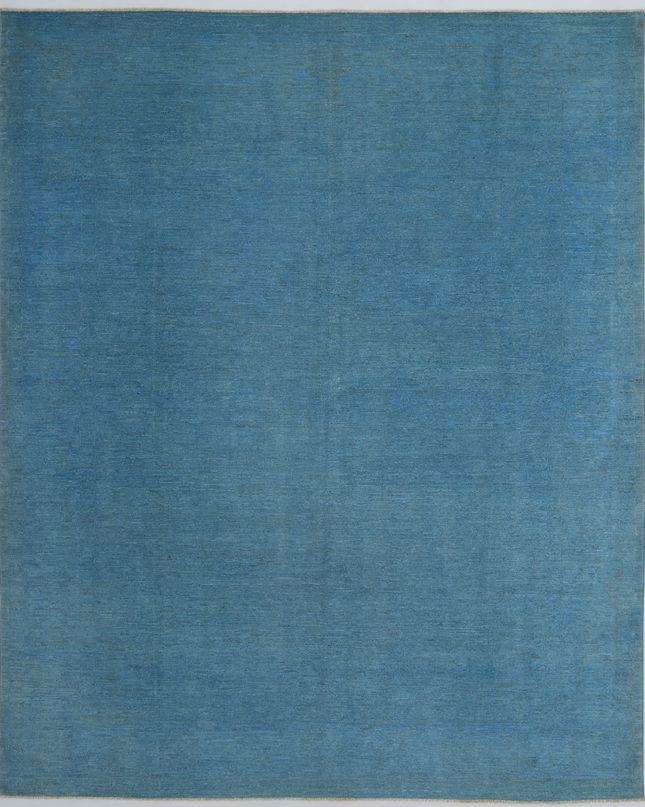 Hand Knotted Overdye Wool Rug 8' 3" X 9' 10"