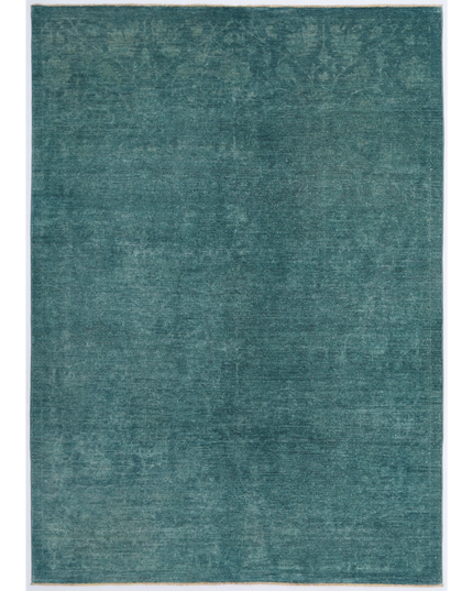 Hand Knotted Overdye Wool Rug 5' 7" X 7' 9"