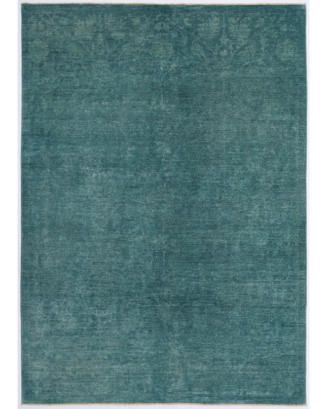 Hand Knotted Overdye Wool Rug 5' 7" X 7' 9"
