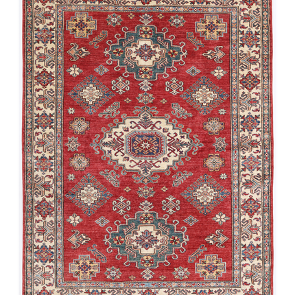 Hand Knotted Kazak Wool Rug 5' 8" X 7' 7"