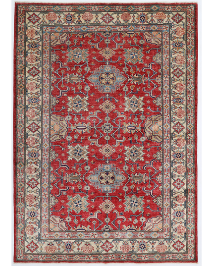 Hand Knotted Kazak Wool Rug 4' 9" X 6' 8"