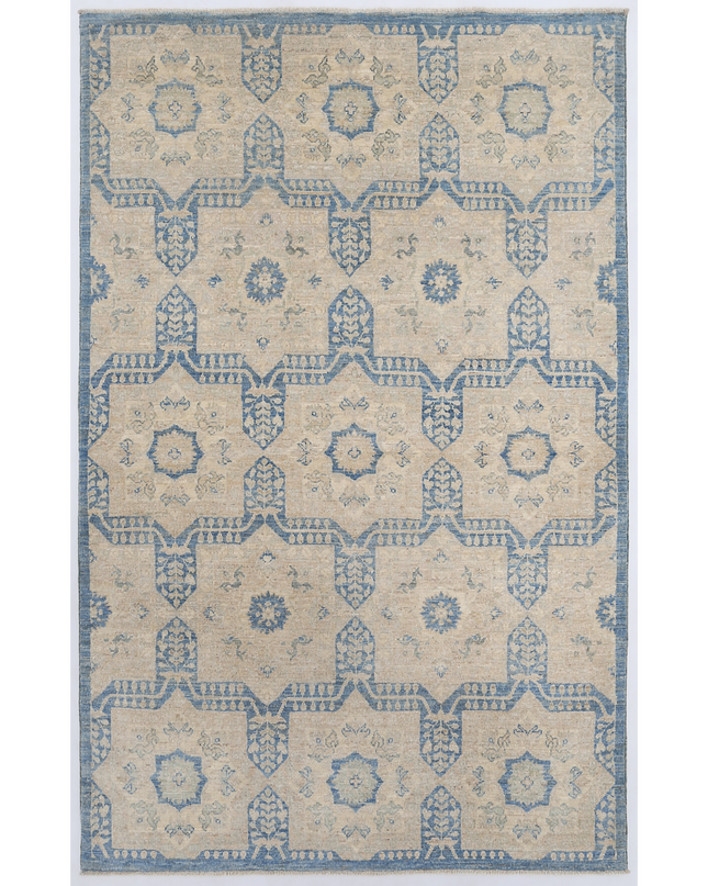 Hand Knotted Serenity Wool Rug 3' 11" X 6' 2"