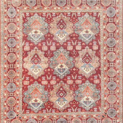Hand Knotted Humna Wool Rug 8' 1" X 9' 4"
