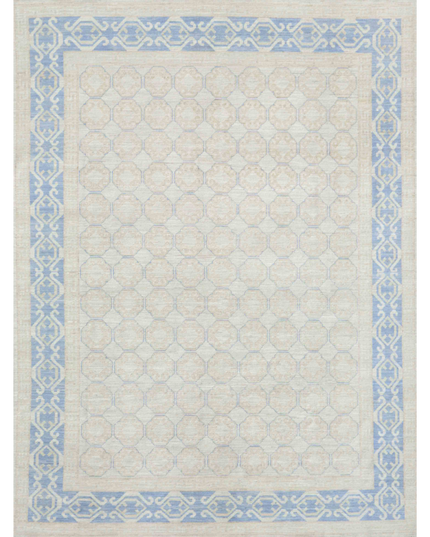 Hand Knotted Khotan Wool Rug 8' 9" X 11' 7"