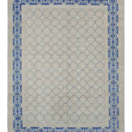 Hand Knotted Khotan Wool Rug 8' 1" X 11' 6"