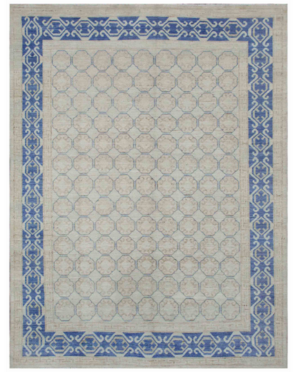 Hand Knotted Khotan Wool Rug 8' 1" X 11' 6"