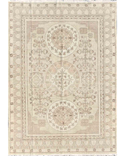 Hand Knotted Khotan Wool Rug 8' 10" X 12' 2"