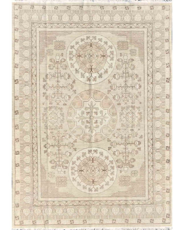 Hand Knotted Khotan Wool Rug 8' 10" X 12' 2"