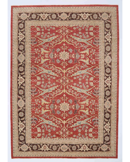 Hand Knotted Ziegler Wool Rug 9' 9" X 13' 9"
