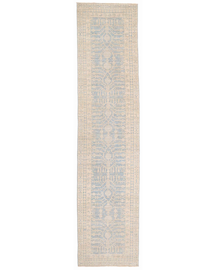 Hand Knotted Khotan Wool Rug 2' 7" X 11' 4"
