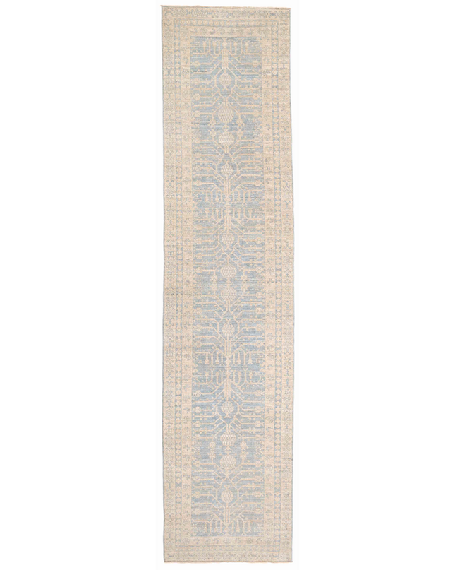 Hand Knotted Khotan Wool Rug 2' 7" X 11' 4"