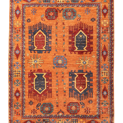 Hand Knotted Humna Wool Rug 7' 2" X 9' 4"