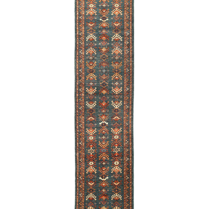 Hand Knotted Humna Wool Rug 2' 11" X 12' 7"