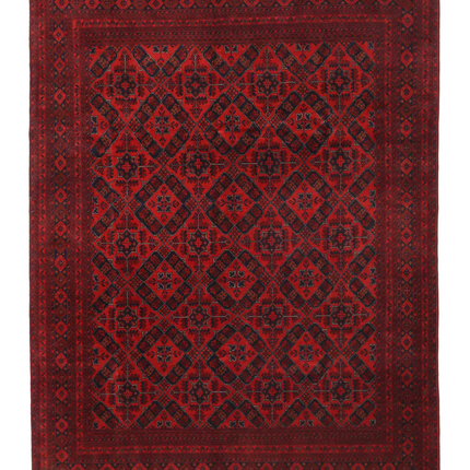 Hand Knotted Afghan Wool Rug 8' 4" X 11' 2"