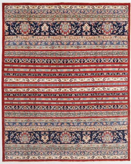 Hand Knotted Ziegler Wool Rug 8' 2" X 10' 1"
