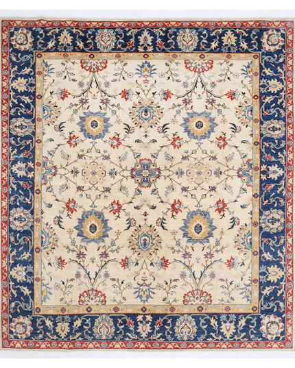 Hand Knotted Ziegler Wool Rug 8' 0" X 8' 11"